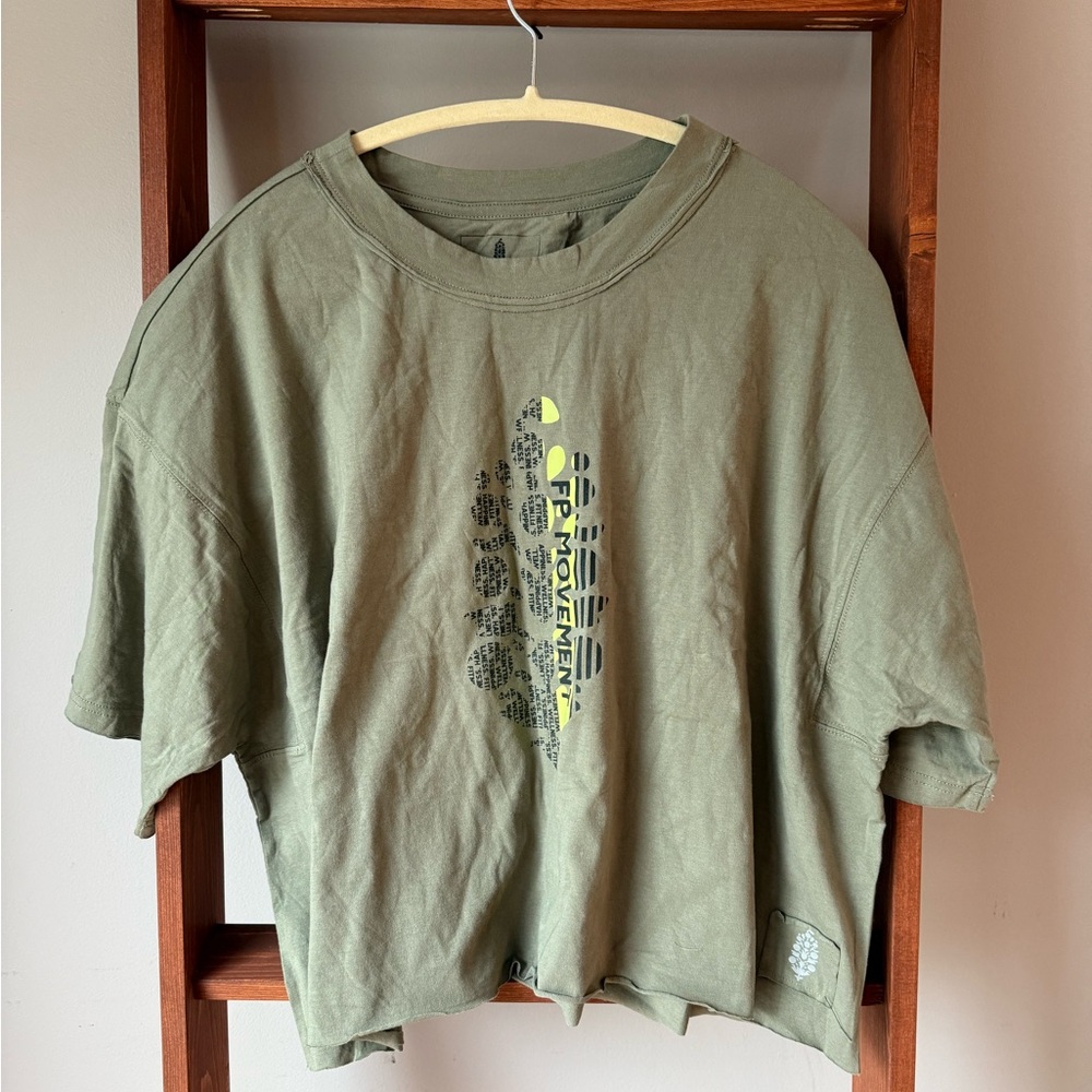 NWT Free People Inspire Buti Logo Tee - Picture 2 of 3